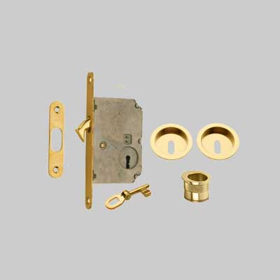 KIT PER PORTE SCORREVOLI - SOLO CHIAVE Cromo satinato