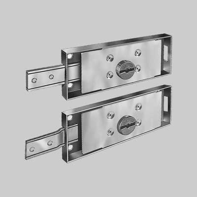 SERRATURA SERRANDA CHIAVE A DOPPIA MAPPA PREFER Coppia (destra+sinistra) (0733) - PREFER