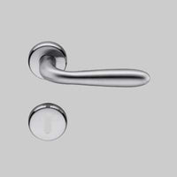 MANIGLIA 'GOCCIA' CON ROSETTA E BOCCHETTA  Bronzo graffiato lucido