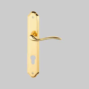 MANIGLIA 'MINORCA' CON PLACCA FORO YALE Oro lucido - FROSIO BORTOLO