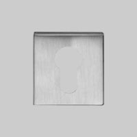 BOCCHETTA QUADRA FORO YALE Cromo satinato - 2 pezzi