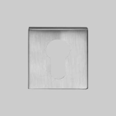 BOCCHETTA QUADRA FORO YALE Cromo satinato - 2 pezzi