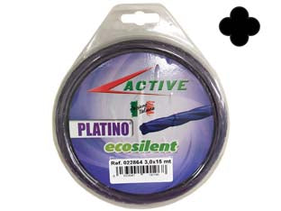 FILO NYLON PLATINO ECOSILENT ELICOIDALE VIOLA  PER DECESPUGLIATORI- - ø mm.3,3 - blister mt.61 - 1 blister ACTIVE