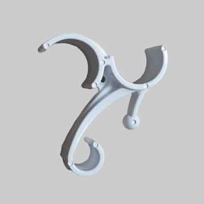 GANCI ABS APPENDITUTTO IN EXPO DA BANCO Colore bianco - 20 pezzi