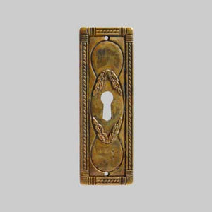 BOCCHETTA PER MOBILI '5038/A6' VERTICALE 34x96 mm - Patinato antico - GIUSTI