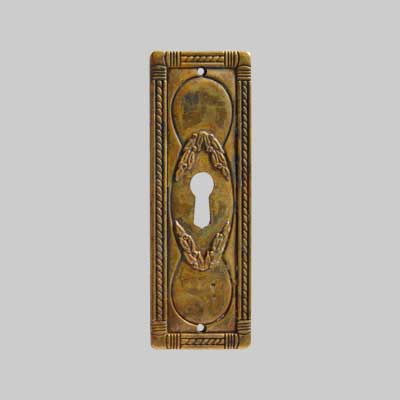 BOCCHETTA PER MOBILI '5038/A6' VERTICALE 34x96 mm - Patinato antico - GIUSTI