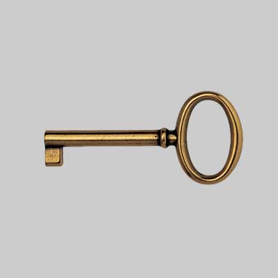 CHIAVE PER MOBILI '33706' 34x73 mm - Ottone antico - METAL GROUP