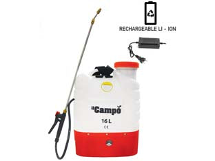 POMPA A ZAINO A BATTERIA LITIO 12V LT.16  cm.38x18,5x52h.    IL CAMPO