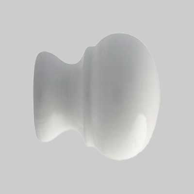 POMOLO LEGNO LACCATO 101 Ø 25 - Bianco