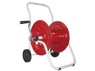 AVVOLGITUBO CARRELLATO CON RUOTE IN PLASTICA  capacitÃE mt.30 di tubo ÃE¸ est. mm.15