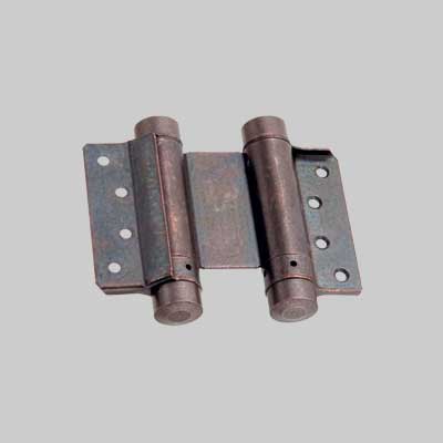 CERNIERA A MOLLA DOPPIA AZIONE 100 mm - Nichelato - 2 pezzi