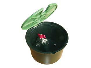 POZZETTO PVC TONDO CON COPERCHIO E RUBINETTO  mm.210x130h    RAIN