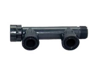 RACCORDI MANIFOLD PVC CON ORING- - 2 uscite con ghiera 1 - 2 pezzi RAIN