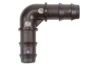 RACCORDO PORTAGOMMA GOMITO A 90  ° IN POLIPROPILENE- -  EE ¸ mm.25 - 20 pezzi