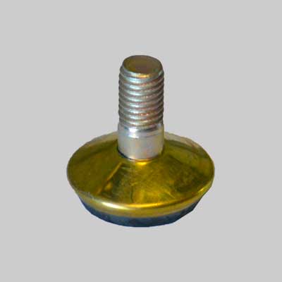 PIEDINO REGOLABILE IN ACCIAIO Ø 32 mm M10 - Ottonato - 25 pezzi