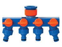 PRESA RUBINETTO 4 USCITE- - cm.17,5x6,5x10,5 - peso gr.155 - 2 pezzi IL CAMPO