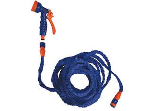 TUBO ESTENSIBILE COBRA CON IDROPISTOLA E RACCORDI  mt. 2,5/7,5    IL CAMPO