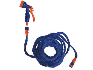 TUBO ESTENSIBILE COBRA CON IDROPISTOLA E RACCORDI  mt. 2,5/7,5    IL CAMPO