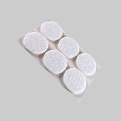 FELTRINI TONDI Ø 28 mm - Bianco - Blister 6 pezzi