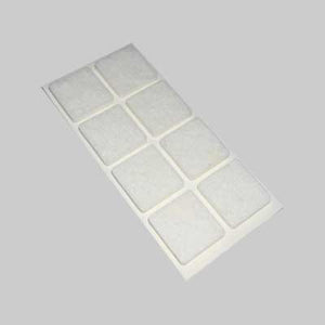 FELTRINI QUADRATI 100x100 mm - Bianco - Blister 1 pezzo