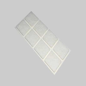 FELTRINI RETTANGOLARI   50x100 mm - Bianco - Blister 1 pezzo