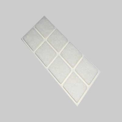 FELTRINI RETTANGOLARI   50x100 mm - Bianco - Blister 1 pezzo