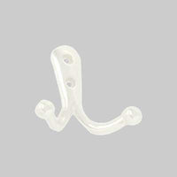 GANCETTO PER BAGNO E CUCINA DOPPIO 40x19x50 mm - Ottone lucido - 10 pezzi