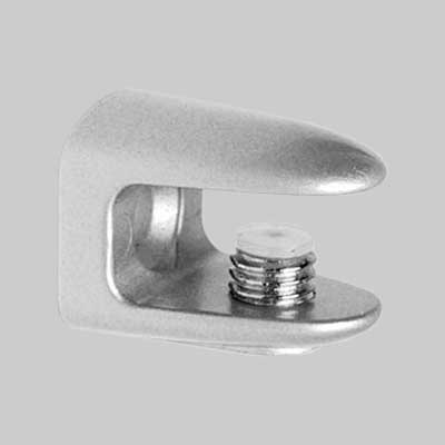 MENSOLINA REGGIVETRO A MORSETTO 'AZ80' Alluminio - 25 pezzi