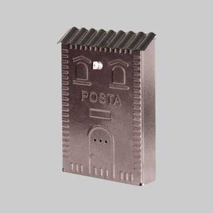 CASSETTA POSTALE 'RUSTICA' CASETTA CON TEGOLE mm 270x100x400h - Nera