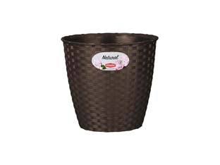 VASO NATURAL MOKA Ø CM.19- - cm. 19x17.5h. - lt. 3 - 4 pezzi STEFANPLAST