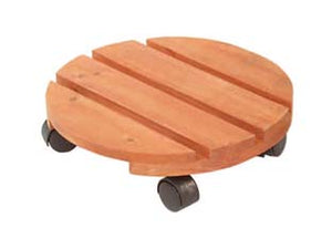 PORTAVASO IN LEGNO CON RUOTE- - ø cm.30 - 2 pezzi VETTE