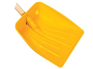 PALA IN POLIPROPILENE PER NEVE E GRANAGLIE GIALLA- - cm.37x41h. peso gr.650 - 4 pezzi