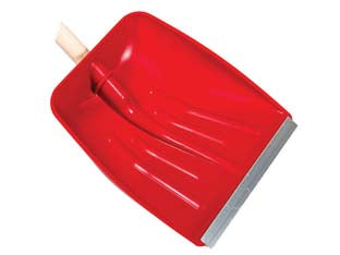 PALA IN POLIPROPILENE PER NEVE E GRANAGLIE ROSSA CON PROFILO ALLUMINIO- - cm.42x37h, gr.740 - 4 pezzi