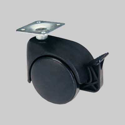 RUOTA ARREDAMENTO ART. 164BIS AVO C/FRENO 40 mm - portata 20 kg - ALDO VALSECCHI