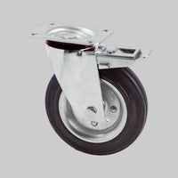 RUOTA INDUSTRIALE GIREVOLE IDEAL STAR C/FRENO 125 mm - portata 100 kg - IDEAL STAR