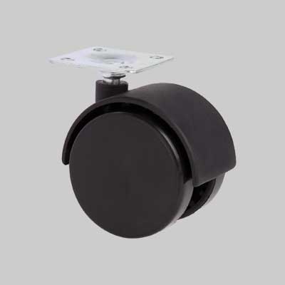 RUOTA ARREDAMENTO GEMELLATA C/PIASTRA 50 mm - portata 35 kg - 4 pezzi