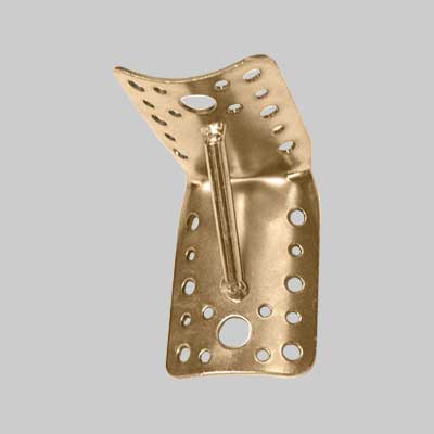 PIASTRA AD ANGOLO C/RINFORZO PER PALI Ø 80/100 65x85 mm - spessore 2 mm