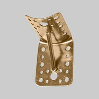 PIASTRA AD ANGOLO PIANA C/RINFORZO Ø 80/100 65x85 mm - spessore 2 mm