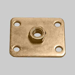 PIASTRA CON DADO SALDATO   M10 - 50x60x3 mm