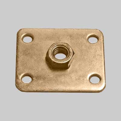 PIASTRA CON DADO SALDATO   M12 - 50x60x3 mm