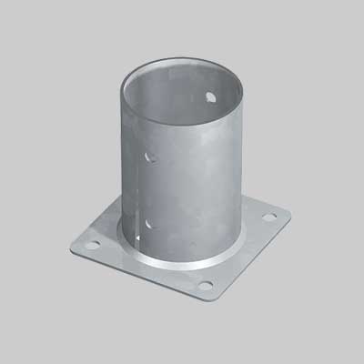 SUPPORTO A PAVIMENTO PER PALI TR2 Ø 120x150h - Base 150 mm - TECFI