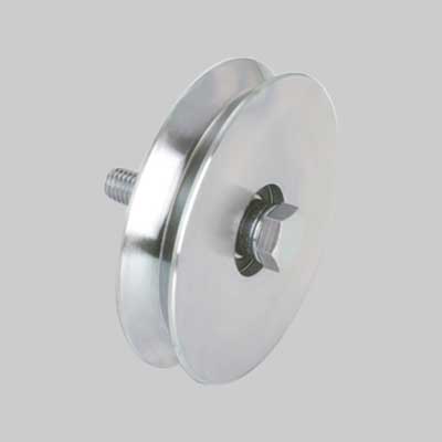 RUOTA CON BULLONE PER CANCELLI GOLA Y 120 mm