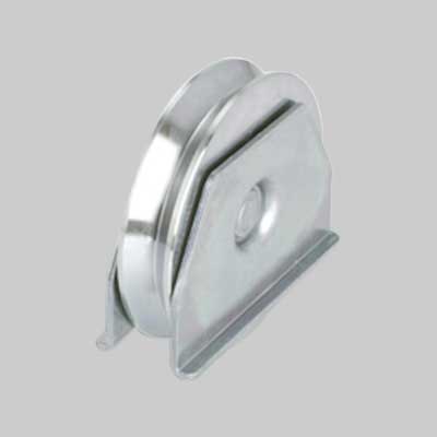 RUOTA CON SUPPORTO LATERALE PER CANCELLI GOLA Y 100 mm