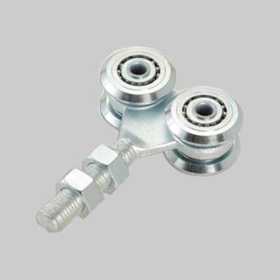 CARRELLO PER PORTONI SCORREVOLI A 4 CUSCINETTI Ø 54 mm - M20