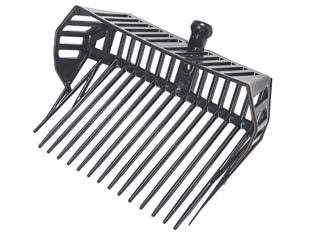 FORCA PER FIENO IN ABS CON CESTELLO  16 denti  cm.42  gr.780