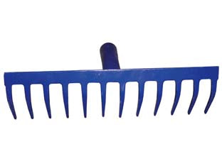 RASTRELLO IN ACCIAIO VERNICIATO SPESSORE MM.5,2- - 10 denti - 3 pezzi IL CAMPO