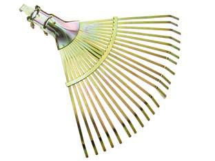 SCOPA PER FOGLIE IN METALLO REGOLABILE- - 22 denti, tipo normale zincata - 6 pezzi IL CAMPO