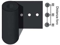 FOGLIA POLIETILENE NERA PACCIAMATURA 1 FORO PASSO CM.20 H.CM.120- - rotolo mt.100 - 1 rotolo