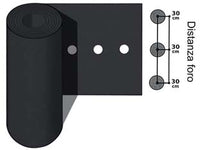 FOGLIA POLIETILENE NERA PACCIAMATURA 1 FORO PASSO CM.30 H.CM.120- - rotolo mt.30 - 1 rotolo