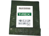 TELO OCCHIELLATO BORDATO CON ANGOLI RINFORZATI 85 GR. HOBBY  mt.6x8  gr.85 al mq.  colore verde/blu    TREX
